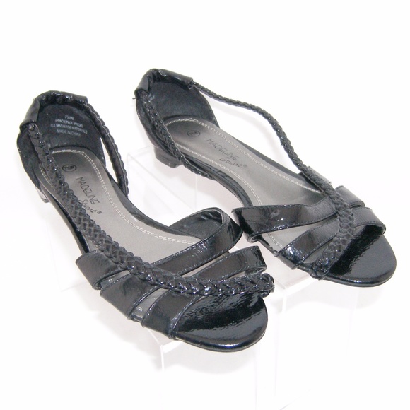 Madeline Stuart Shoes - Madeline Stuart 'Phoenix' black textured flat 7.5W